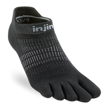 Load image into Gallery viewer, Injinji Women&#39;s Lightweight No Show Sock SOX INJINJI XS/SM Black 
