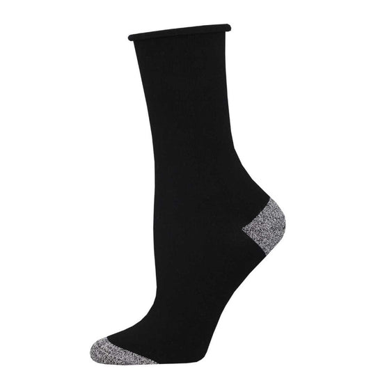 Socksmith Women's Contrast Heel Bamboo SHOES SOCKSMITH Black