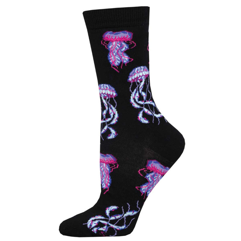 Women's Bamboo Deep Sea Jellies SOX SOCKSMITH Black