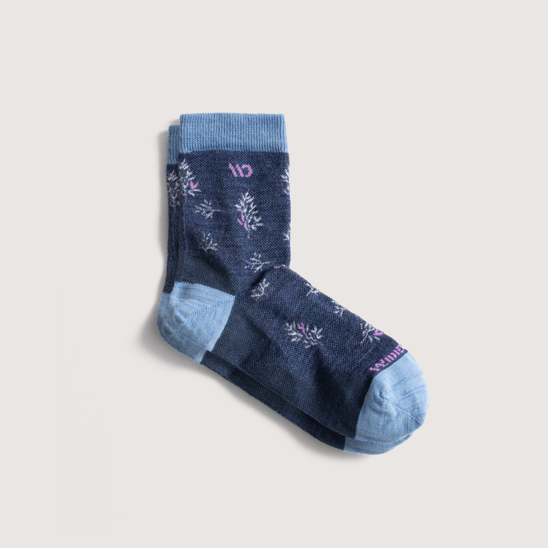 Women's Foliage No Cushion Micro Crew SOX WIDE OPEN S (4.5-7) Denim