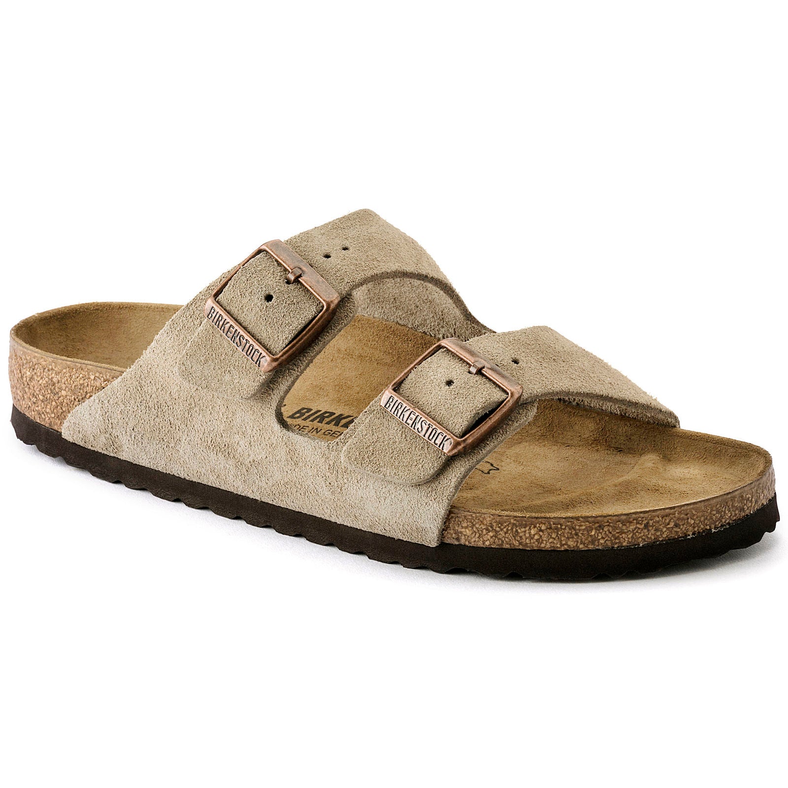 Unisex Arizona Taupe Suede Classic Footbed SHOES BIRKENSTOCK