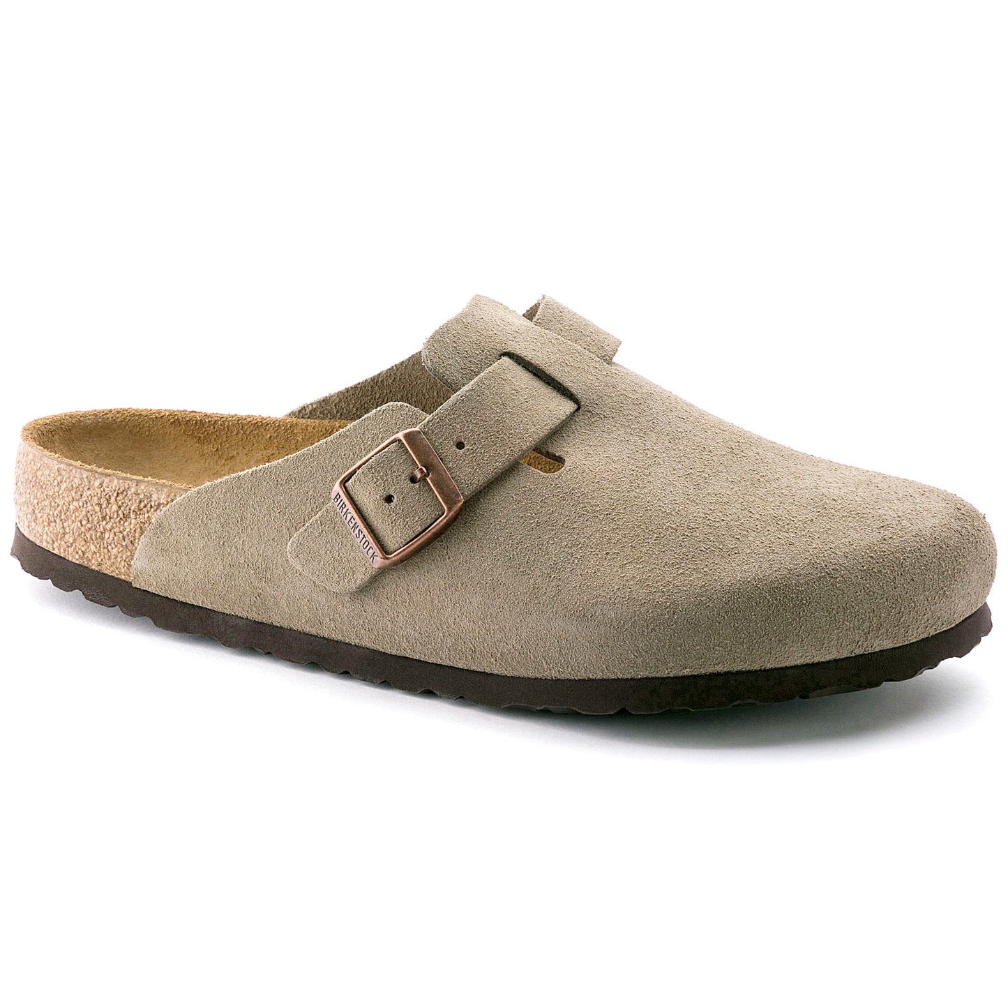 Unisex Boston Taupe Suede Soft Footbed SHOES BIRKENSTOCK