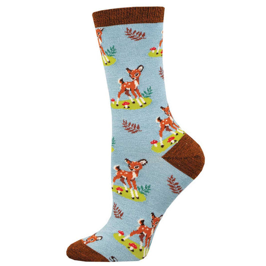 Socksmith Women's Oh Deer, You're Cute Bamboo SOX SOCKSMITH Blue Heather