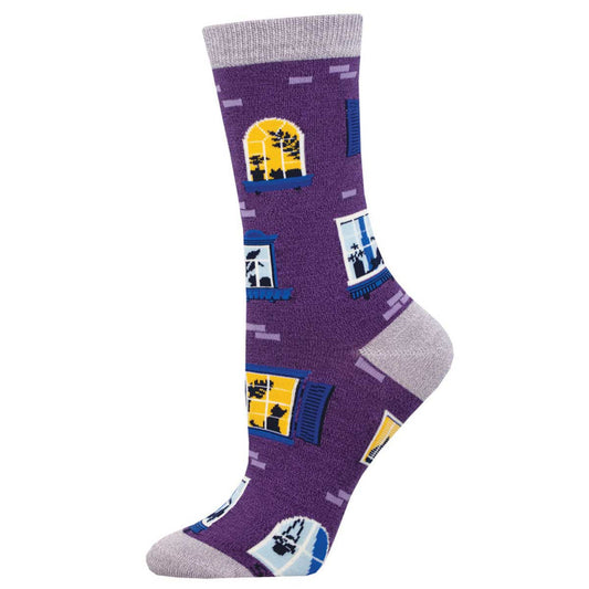 WINDOW CATS SOX SOCKSMITH Purple Heather