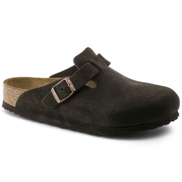 Birkenstock Boston Regular Mocha Suede Soft Footbed