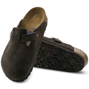 Birkenstock Boston Regular Mocha Suede Soft Footbed