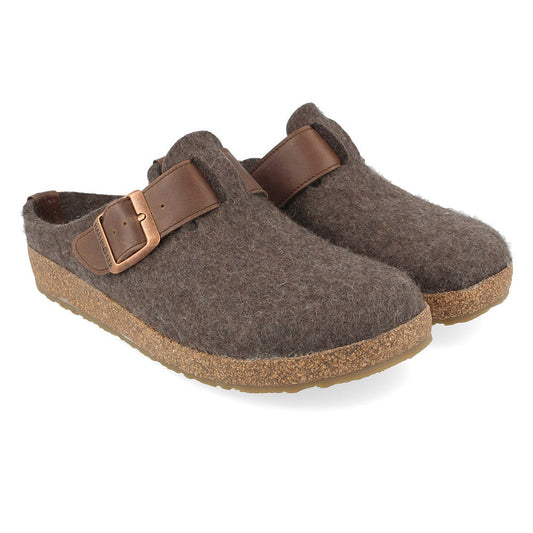 Haflinger Unisex GZB Indoor Outdoor Clog SHOES HAFLINGE 36 Smokey Brown