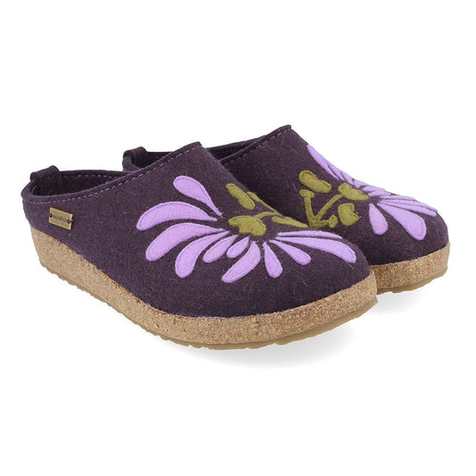 Haflinger Women's Blooming Indoor Outdoor Clog SHOES HAFLINGE 36 Eggplant