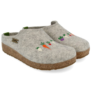 Haflinger GZ Roots Clog SHOES HAFLINGE 37 Silver Grey 