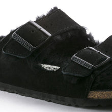 Load image into Gallery viewer, Birkenstock Arizona Black Shearling Narrow SHOES BIRKENSTOCK   
