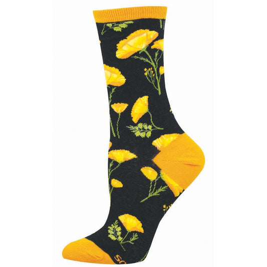 California Poppies SOX SOCKSMITH Black