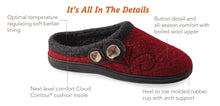 Load image into Gallery viewer, Acorn Dara Boiled Wool Slippers - Cranberry SLIPPERS ACORN   

