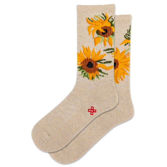Hot Sox Women's Sunflowers Active SOX HOTSOX Natural