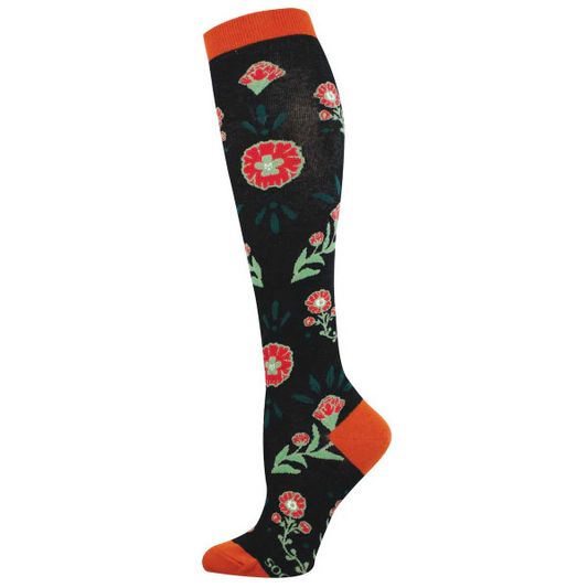 Socksmith Women's Crawling Flowers SOX SOCKSMITH Black
