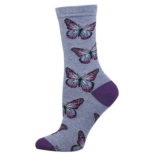 Socksmith Women's Wonderful Wings Bamboo SOX SOCKSMITH Purple Heather