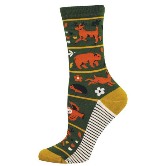Socksmith Women's Forest Friends Bamboo SOX SOCKSMITH Green