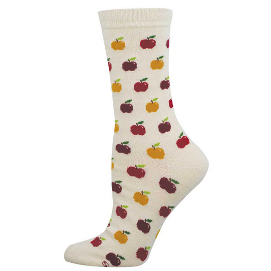 Socksmith Women's Bushel Of Apples Bamboo SOX SOCKSMITH Ivory