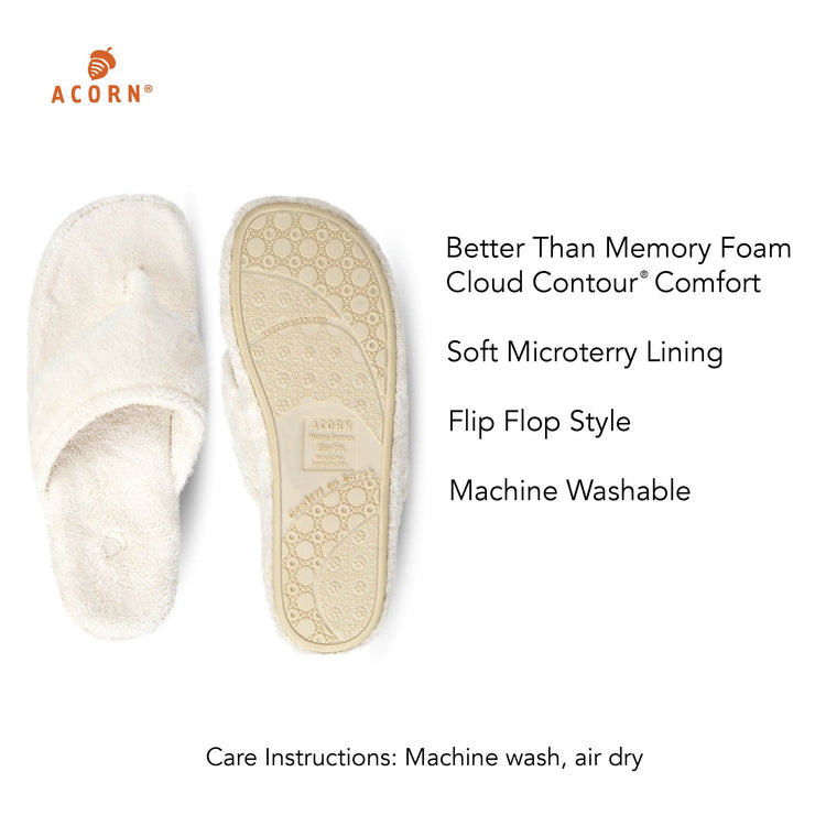 Women's Spa Thong SLIPPERS ACORN