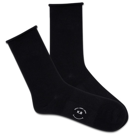 K. Bell Women's Modal Roll Top SOX K.BELL Black  