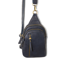 Load image into Gallery viewer, Joy Susan Navy Skyler Sling Bag PURSES JOY SUSAN Navy
