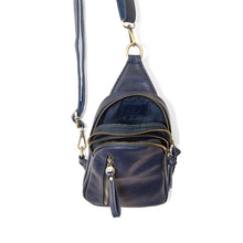 Load image into Gallery viewer, Joy Susan Navy Skyler Sling Bag PURSES JOY SUSAN
