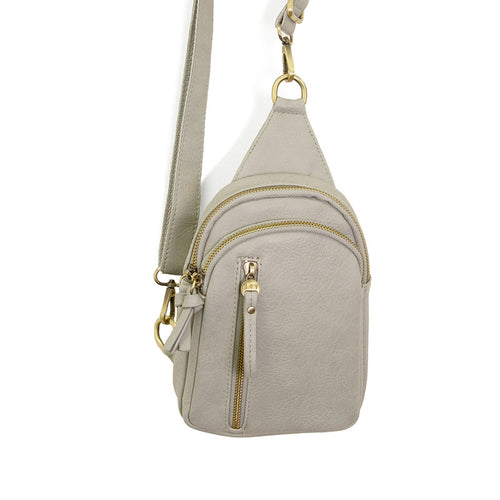 Joy Susan Gray Skyler Sling Bag PURSES JOY SUSAN Gray