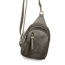 Load image into Gallery viewer, Joy Susan Metallic and Camel Skyler Sling Bag PURSES JOY SUSAN Metallic
