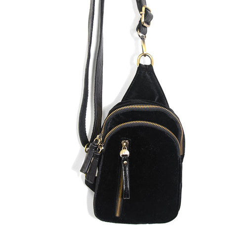 Joy Susan Black Velvet Skyler PURSES JOY SUSAN Black