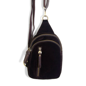 Joy Susan Espresso Velvet Skyler PURSES JOY SUSAN Espresso