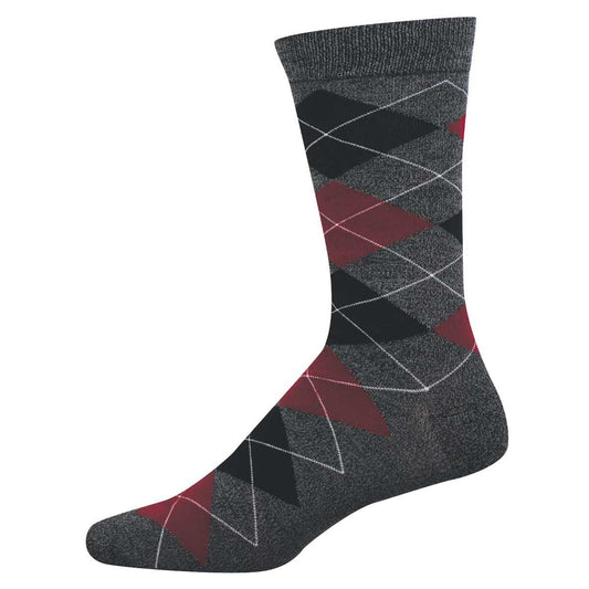 Socksmith Men's Argyle Bamboo SOX SOCKSMITH Charcoal Heather