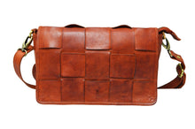 Load image into Gallery viewer, Milo Matera Leather Woven Handbag PURSES MILO Burnt Orange  
