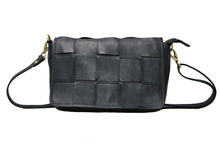 Load image into Gallery viewer, Milo Matera Leather Woven Handbag PURSES MILO Black  

