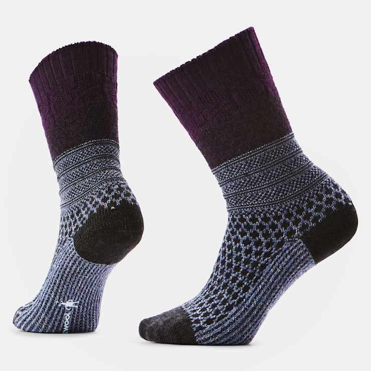 Smartwool Women's Everyday Cozy Popcorn Cable SOX SMARTWOOL L (10-12.5) Violet
