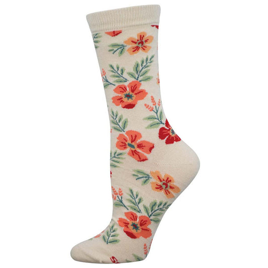 Socksmith Women's Wild Flowers Bamboo SOX SOCKSMITH Ivory