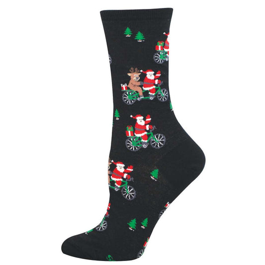 Socksmith Women's Cycling Santa SOX SOCKSMITH Black