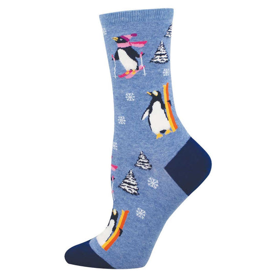 Socksmith Women's Downhill Penguin SOX SOCKSMITH Blue Heather