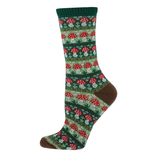 Socksmith Women's In Line For Mushies SOX SOCKSMITH Green