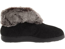 Load image into Gallery viewer, Acorn Faux Chinchilla Bootie SLIPPERS ACORN S (5-6) Black 
