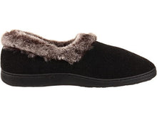 Load image into Gallery viewer, Acorn Faux Chinchilla Collar SLIPPERS ACORN S (5-6) Black 
