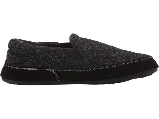 Acorn Mens Fave Gore Italian Wool Moc - Regular and Wide SLIPPERS ACORN S (7.5-8.5) Charcoal