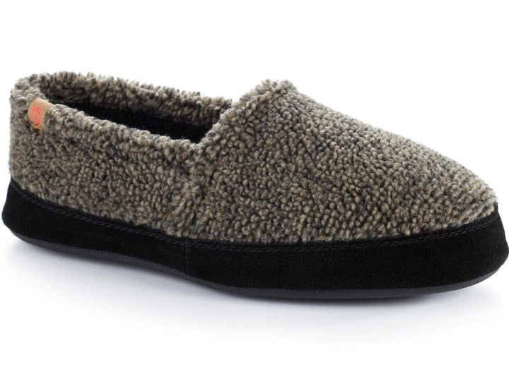 Men's Texured Moccasin SLIPPERS ACORN S (7.5-8.5) Earth