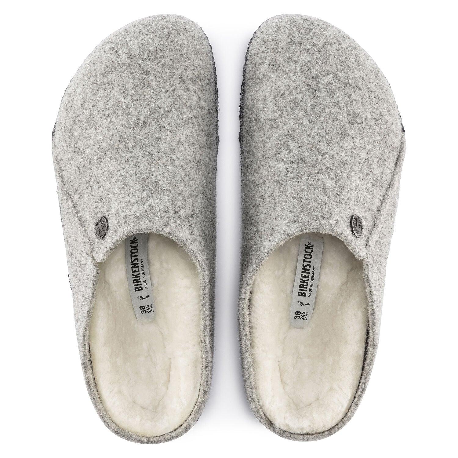 Birkenstock Zermatt Wool Felt Shearling Anthracite & Light Grey Slippers BIRKENSTOCK   