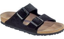 Load image into Gallery viewer, Birkenstock Arizona Suede Soft Footbed Sandals BIRKENSTOCK 35R Black 
