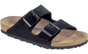 Birkenstock Arizona Suede Soft Footbed Sandals BIRKENSTOCK 35R Black 
