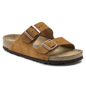 Birkenstock Arizona Suede Soft Footbed Sandals BIRKENSTOCK 38R Mink 