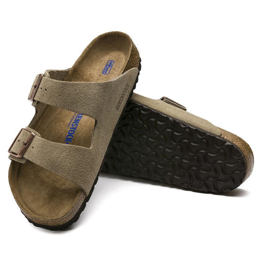 Birkenstock Arizona Taupe Suede Soft Footbed Sandals BIRKENSTOCK 35N Taupe