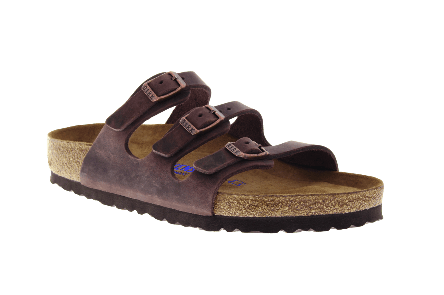birkenstock florida soft footbed tobacco oiled leather LEATHER-TOBACCO BROWN The Florida slide from Birkenstock features a strappy style with three slender Birkenstock Arizona Soft Footbed-Tobacco Oiled