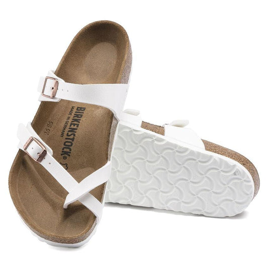 Birkenstock Mayari White and Stone Sandals BIRKENSTOCK 35 White Birko Flor Regular