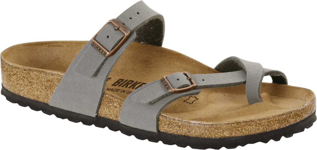 Birkenstock Mayari White and Stone Sandals BIRKENSTOCK 35R Stone Birkibuc 