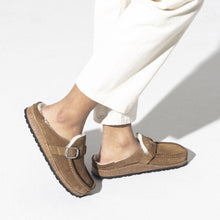 Load image into Gallery viewer, Birkenstock Women&#39;s Buckley Tea Shearling SHOES BIRKENSTOCK   
